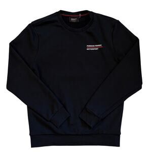 Porsche Penske Motorsport Sweatshirt Men XS Black Graphic Print Crew Neck *READ*